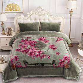 Merry Home 784140355472 Korean Mink Blanket King Size 2 Ply 10 Pounds Plush Fleece Bed - Sof