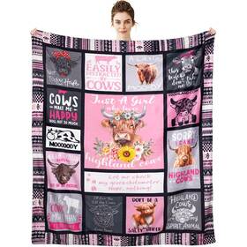Metawu 072162334393 Highland Cow Gift For Women Kids Blanket Lovers Gifts