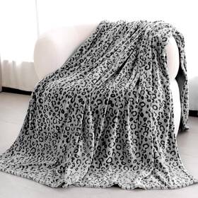 Miboi 313111976974 Black Throw Blanket For Couch - Soft Fleece Leopard Cozy Warm Fuzz