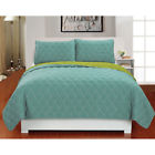84045603 Mic1s 6 -4745 Duck River Textile Mia Soft Blue Reversible Coverlet 840456047453