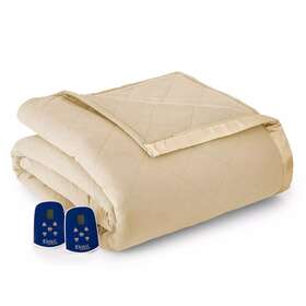 Micro Flannel 195925866487 Electric Heating Blanket - Chino Full