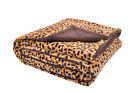Bthbfc121 Microfiber Throw Sherpa Blanket Cheetah Sleeping Print Plush 2 Partners
