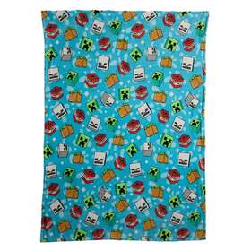 19962 Minecraft Throw 45 Inch X 60 Soft Plush Blanket Creeper Tnt Skeleton Gamer Building