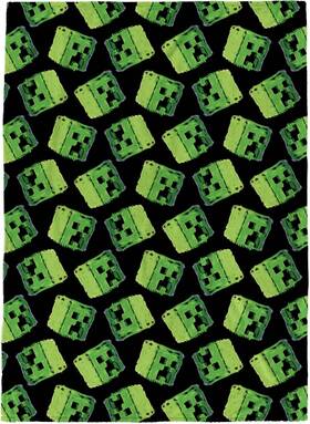 Minecraft-creepy-throw-46x60 Minecraft New Black Creeper Kids Plush Throw Blanket Soft And Comfy Fluffy 46x60 Inch
