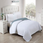 10284d Mirai 6 Duck River Textile White And Blue Coverlet 635133102842