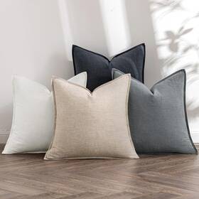 B0dbpkrmt6 Miulee Neutral Cream/gray Linen Pillow Covers Pack Of 4 Decorative Natural So