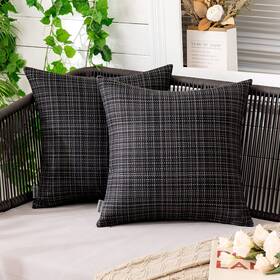 Miulee Wb 2p Outdoor Bianzhi 18in 02 Waterproof Throw Pillow Covers Decorative Farmhouse Water Resi