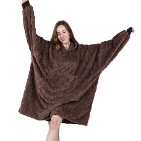 Mizzeo 631851857637 Oversized Microfiber Wearable Blanket Hoodie For Adults - Cozy Plush Gift
