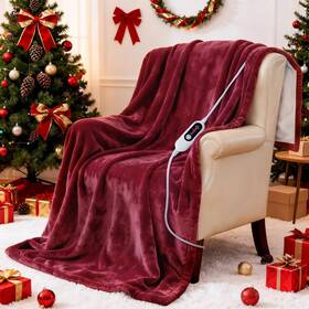 Mlivrom 797093823646 Heated Blanket Electric Throw 50 Inch X 60 Heating With 5 Levels And 10 H
