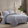 3pyctnqe-gry-qn Modern Threads 3-piece Everly Embroidered Quilt Set Grey Rose