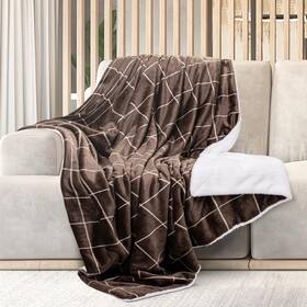 Mon Chateau 810115943075 60 Inch X 70 Ultra-plush Flannel Throw Blanket - Plaid Print Soft For Qu