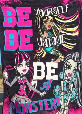 A3321w Monster High Fleece Throw Blanket Be Yourself Unique A 46x60 Inch