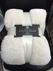 Monte Jarden Luxury Linens Jardin King Jacquard Velvet Blanket 112 X 92 Cream 841278103532