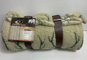 89134 Mossy Oak Sherpa Blanket Green And White Throw New With Tags 70x50 Oversized