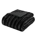 Mp50-454 Madison Park Duke Long Fur Throw Choose Brown Black Gray