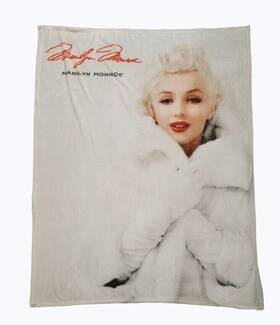 Ms 781579065996 Marilyn Monroe Inch White Coat 50x60 Soft Plush Polyester Fleece Throw Blanket