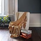 Ms17-d4-011-379 Mainstays Blanket Sparkle Sequin Decorative Throw Gold New 784857770629