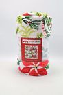 Ms55-009-277-10 Holiday Time New Soft Plush Throw Blanket Poinsettia 784857634174
