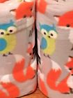 Ms97-555-610-21 Mainstays Forest Friends Fox Owl Fleece Throw Blanket 784857739046