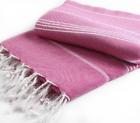 Multi-pes-blanket-fushia Cacala Pestemal Blanket Throw Turkish Striped Beach Towel 634392049042