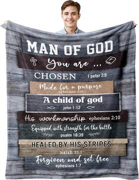 Muxuten 445003678697 Christian Gifts For Men Gift Blanket 60 Inch X50 Religious