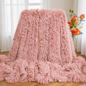 Myru 663591395407 Ultra Soft Plush Blanket Cozy Furry Throw For Bed Sofa Or Couch Warm And