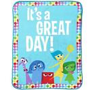N-a Disney Inside Out Dots Plush Throw Blue 032281239442