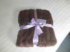 Kl50-1463 Na Jennifer Lopez New Faux Fur Throw Chocolate 675716398569