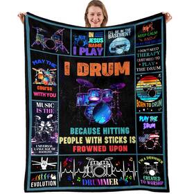 Nahjiiem 737879906354 Drum Music Lover Gifts Throw Blanket Decor Blankets For M