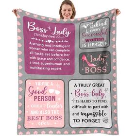 Nahjiiem 784196829996 Boss Lady Gifts For Women Throw Blanket Day Birthday Bo