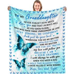 Nahjiiem 784196830152 To My Granddaughter Gifts From Grandma Throw Blankets Gift For