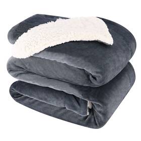 Yg90108gy Nanpiper King Sizeblanket Soft Fleece Throw For Bed Reversible Thick Fuzzy Blanket