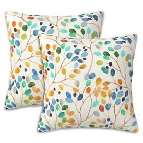 N9g8q-pl1s45-bb05 Naqiuli Throw Pillow Cover Case Abstract Floral With Leaves Covers 18x18 Inch