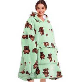 Mnnrtz4bear Narecte Wearable Blanket Hoodie For Adults - Oversized Animal Hooded Soft Warm