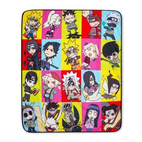 Naru-bl-33187 Naruto Character Collage Fleece Throw Blanket With Sherpa Backing 50 X 60 Inch