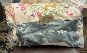 Natural Life 614390696349 Blanket Xl Double-sided Cozy Dog Lover Chirps 75 Inch X 65 Nwt
