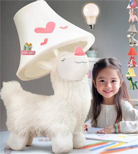 Bsld2452 Naturally Alpaca Table Lamp For Kids Bedroom - Present All Ages Cute Llama