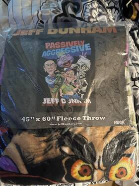 Hrinec91323 Neca Jeff Dunham 45 Inch X 60 Fleece Throw Blanket Seriously Achmed Peanut Bubba Jose