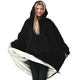 Nestl 840217763387 Wearable Blanket Reversible Oversized Warm Hoodie Sweatshirt Adult Size