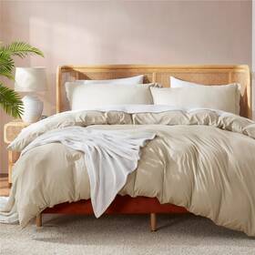 B01bi5q5fe Nestl Beige Cream Duvet Full 80 Inch X 90 - Button Closure 03