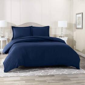 Nb-7pc-shtdvt-q-nble Nestl 7-piece Queen Duvet Cover And Bed Sheet Set - Includes Navy Blue