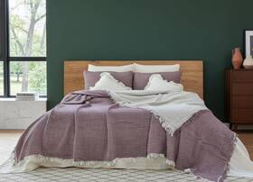 Msln-1 Nestoho Gauze Cotton Muslin Blanket King Size Bedspread 4 Layers Breathable And