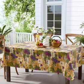 Newbridge 194590059866 Wine Cellar 52 X 70 Inch Rectangle Vinyl Flannel Backed Tablecloth