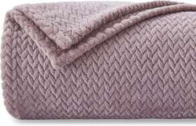 Try001 Newcosplay Super Soft Throw Blanket Light Purple Premium Silky Flannel Fleece Le
