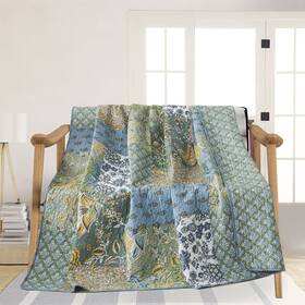 Newlake 712109420176 Cotton Quilted Throw Blanket For Bed Couch Sofa Reversible Matelasse