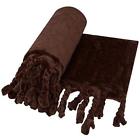 5tassel Newshone Flrdc Flannel Fleece Blanket Bed Couch Throw 754047308291