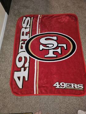 Nfl 190604129884 San Francisco 49ers Super Plush Throw Size 46x60