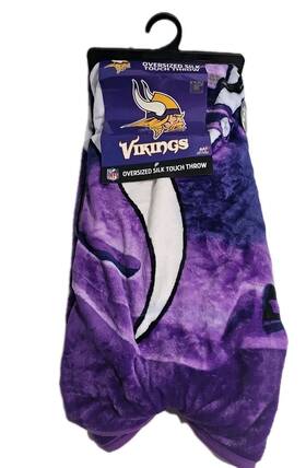 Nfl 190604147796 Vikings Oversized Nhl. Silk Touch Throw With Tags 55x70