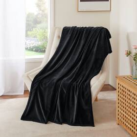 Nicetown 742385950586 Halloween Fleece Throw Black 50 Inch X 60 Super Soft Lightweight Microfiber Fla