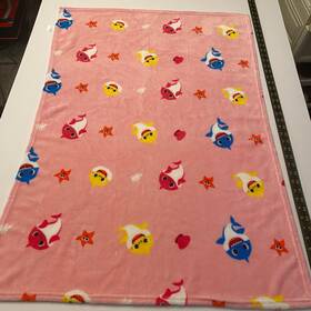 Nickelodeon 073558783954 Pinkfong Baby Shark Silky Soft Throw Blanket Plush Pink 30 X 40